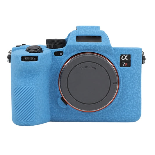 For Sony ILCE7RM5 / A7R5 Litchi Texture Soft Silicone Protective Case(Blue) by bashfashion