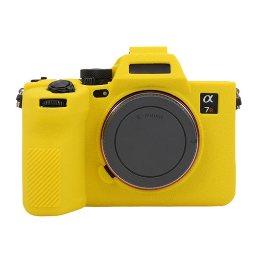 For Sony ILCE7RM5 / A7R5 Litchi Texture Soft Silicone Protective Case(Yellow) by bashfashion