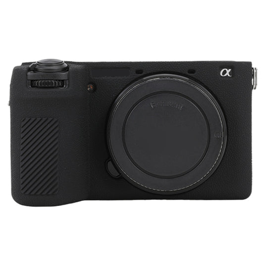 For Sony ILCE-6700 / A6700 Litchi Texture Soft Silicone Protective Case(Black) by bashfashion
