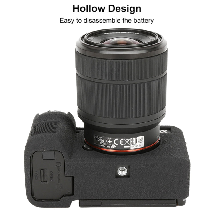 For Sony ILCE-7CM2 / A7C II / A7CR Litchi Texture Soft Silicone Protective Case(Black) by bashfashion