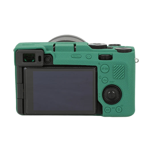 For Sony ILCE-7CM2 / A7C II / A7CR Litchi Texture Soft Silicone Protective Case(Green) by bashfashion