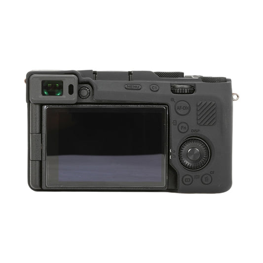 For Sony ILCE-7CM2 / A7C II / A7CR Glossy Soft Silicone Protective Case(Black) by bashfashion