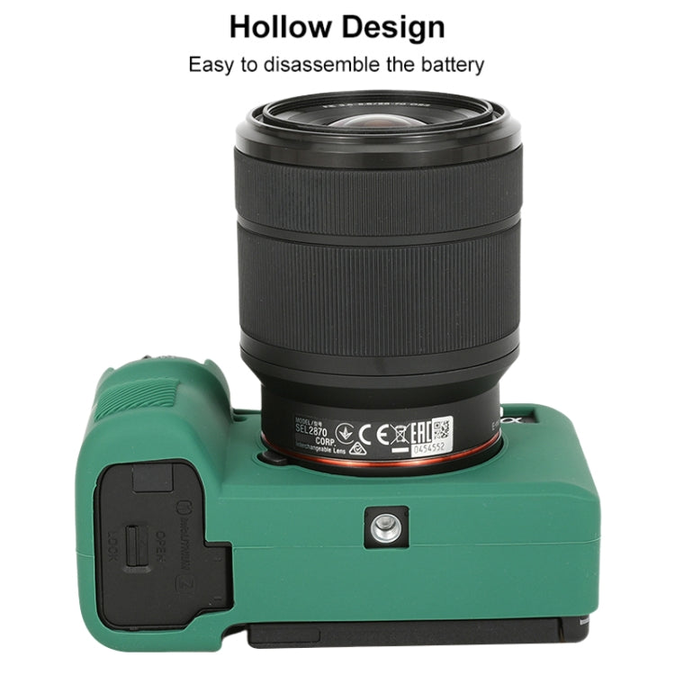 For Sony ILCE-7CM2 / A7C II / A7CR Glossy Soft Silicone Protective Case(Green) by bashfashion