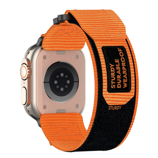 For Apple Watch Series 6 44mm Nylon Hook And Loop Fastener Watch Band(Orange) by bashfashion
