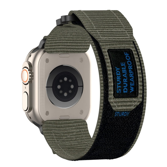 For Apple Watch Series 10 46mm Nylon Hook And Loop Fastener Watch Band(Grey) by bashfashion