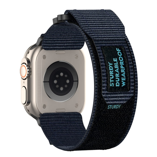 For Apple Watch Series 10 42mm Nylon Hook And Loop Fastener Watch Band(Blue) by bashfashion