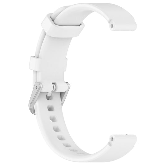 12mm Universal Solid Color Silver Buckle Silicone Watch Band(White) by bashfashion