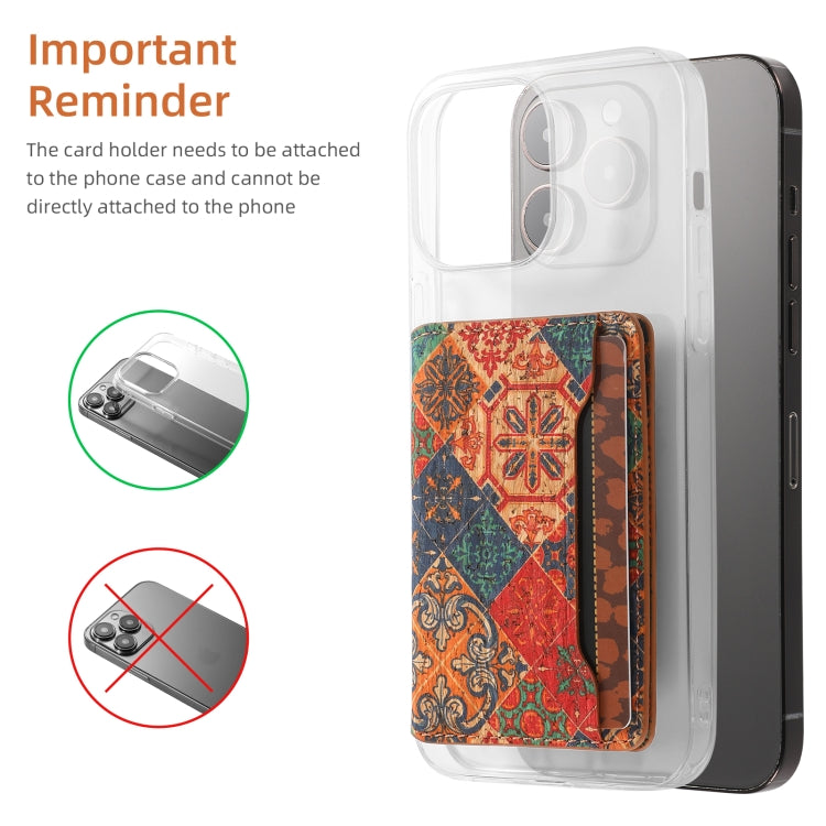 Four Seasons Flower Card Bag Mobile Phone Back Sticker(Flower 01) by bashfashion