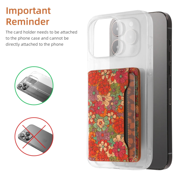 Four Seasons Flower Card Bag Mobile Phone Back Sticker(Flower 02) by bashfashion