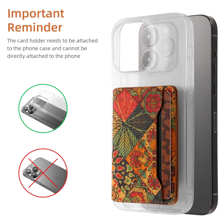 Four Seasons Flower Card Bag Mobile Phone Back Sticker(Flower 04) by bashfashion