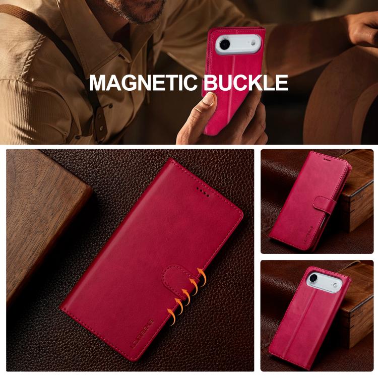LC.IMEEKE Calf Texture Horizontal Flip Leather Case For iPhone Air(Red) by LC.IMEEKE