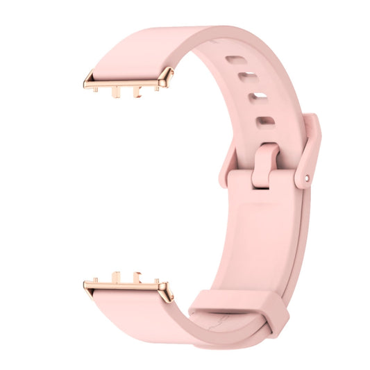 For Samsung Galaxy Fit 3 Mijobs Silicone Watch Band(Pink+Rose Gold) by MIJOBS