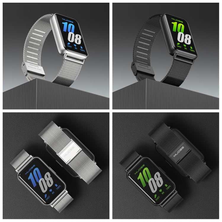 For Samsung Galaxy Fit 3 Mijobs Milan Buckle Metal Watch Band(Black) by MIJOBS