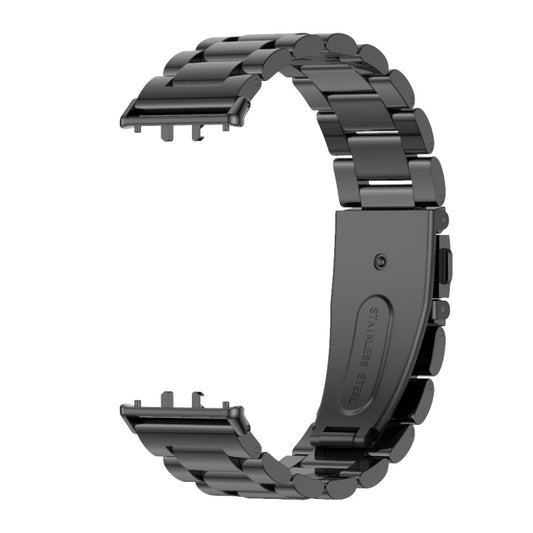 For Samsung Galaxy Fit 3 Mijobs Three-Beads Metal Watch Band(Black) by MIJOBS