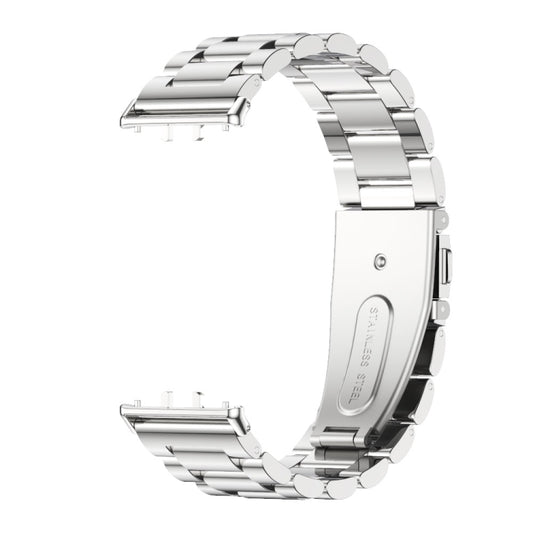 For Samsung Galaxy Fit 3 Mijobs Three-Beads Metal Watch Band(Silver) by MIJOBS