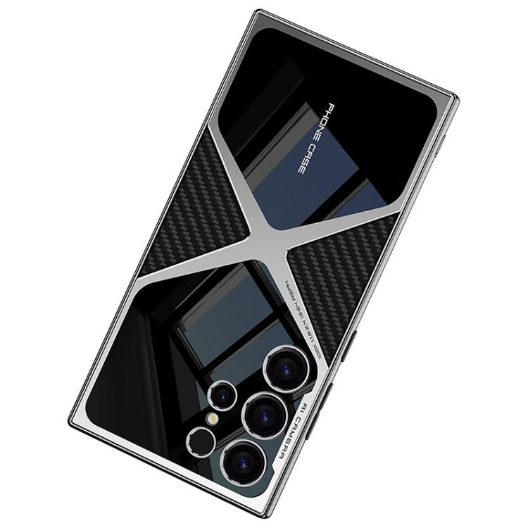 For Samsung Galaxy S25 Ultra 5G GKK Leather Electroplating Supersonic Speed Shockproof Phone Case(Black) by GKK