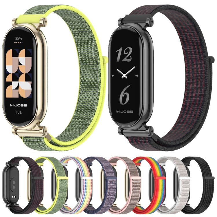 For Xiaomi Smart Band 10 / 9 / 8 Mijobs GT4 Breathable Nylon Loop Watch Band(Black) by MIJOBS