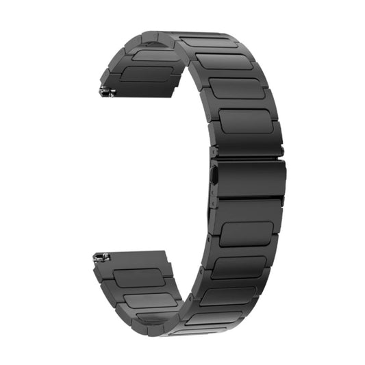 For Huawei Watch 4 / 4 Pro 22mm Flat Buckle Titanium Alloy Watch Band(Black) by bashfashion
