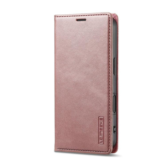 For iPhone 17 LC.IMEEKE Strong Magnetism Microfiber Leather Phone Case(Rose Gold) by LC.IMEEKE