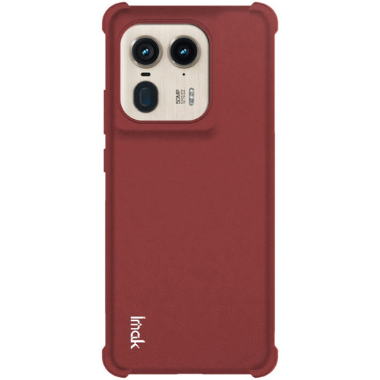 For Motorola Edge 50 Ultra 5G imak Shockproof Airbag TPU Phone Case(Matte Red) by imak