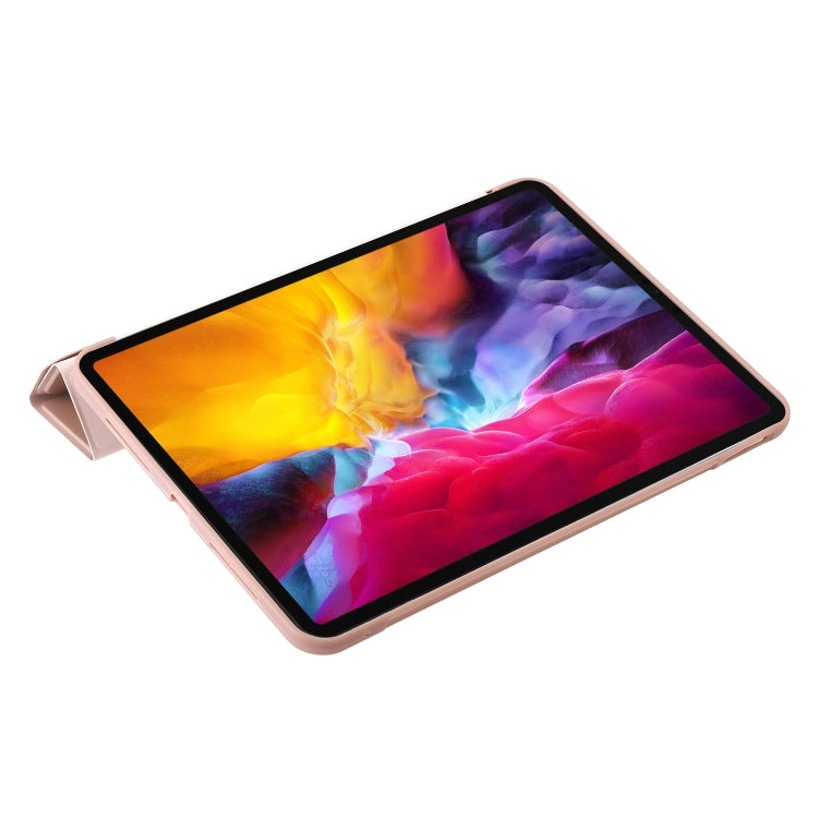 For iPad Pro 11 2025 / 2024 TPU Deformation Flip Leather Tablet Case with Holder(Rose Gold) by bashfashion