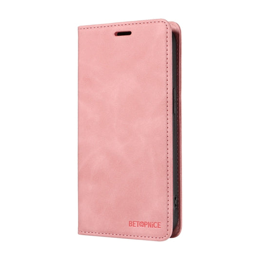 For Honor 200 Lite Global BETOPNICE Suction RFID Anti-theft Leather Phone Case(Pink) by BETOPNICE