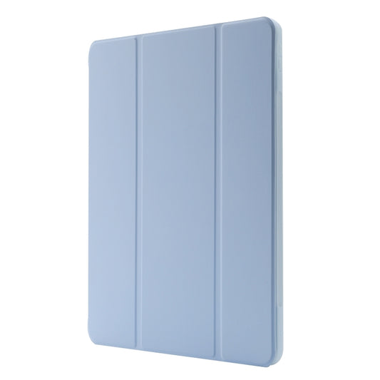 For iPad Air 11 2025 / 2024 Skin Feel Tri-fold Leather Tablet Case with Pen Slot(Light Blue) by bashfashion