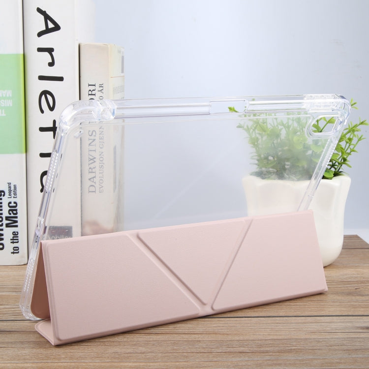 For iPad Pro 11 2025 / 2024 GEBEI Deformation Leather Tablet Case(Pink) by GEBEI