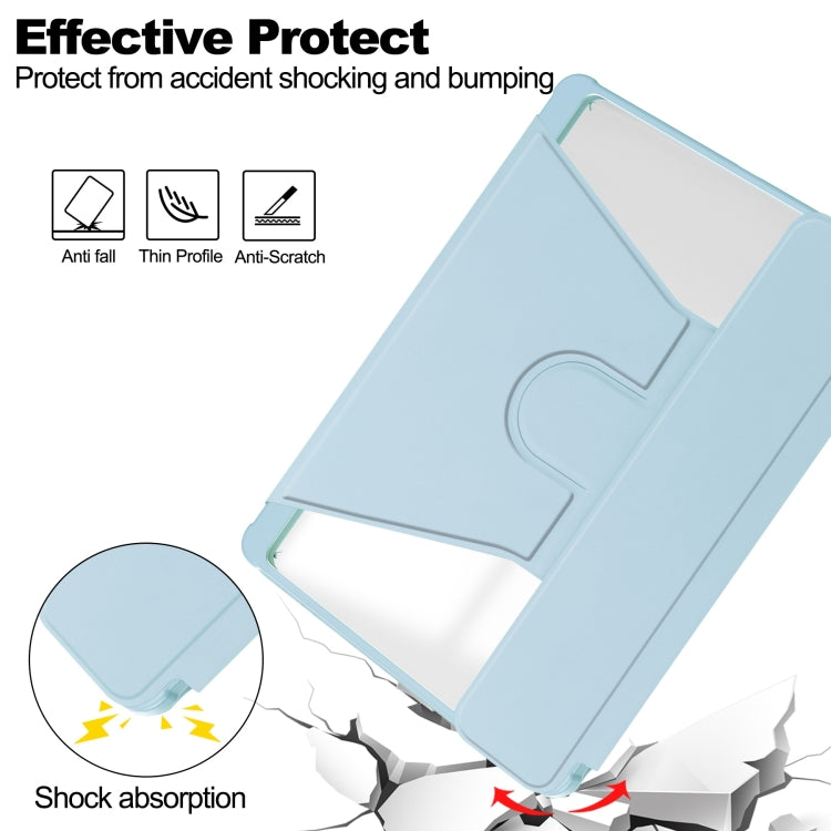 For iPad Air 13 2025 / 2024 Transparent Rotation Smart Leather Tablet Case with Keyboard(Sky Blue) by bashfashion