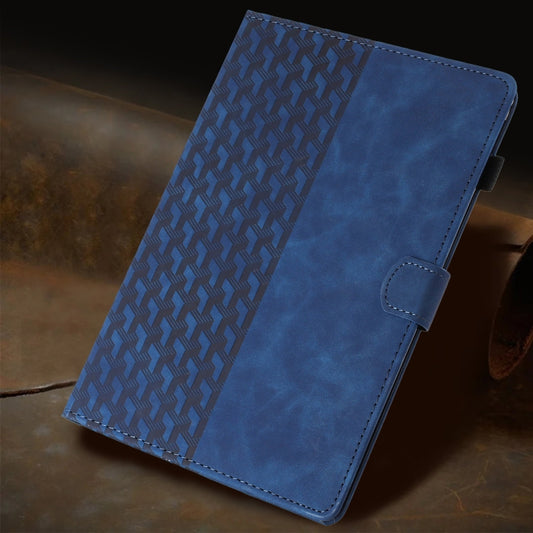 For Samsung Galaxy Tab A 8.0 T350 Building Blocks Embossed Leather Smart Tablet Case(Blue) by bashfashion