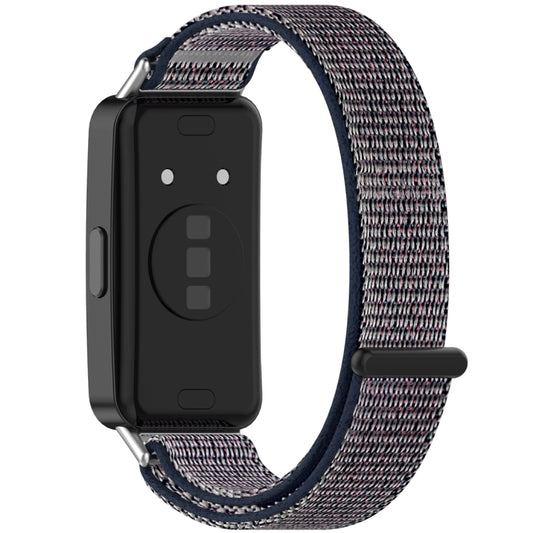 For Huawei Band 10 / 9 / 8 Nylon Loop Hook and Loop Fastener Watch Band(Midnight Blue) by bashfashion