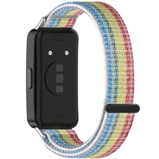 For Huawei Band 10 / 9 / 8 Nylon Loop Hook and Loop Fastener Watch Band(Colorful) by bashfashion