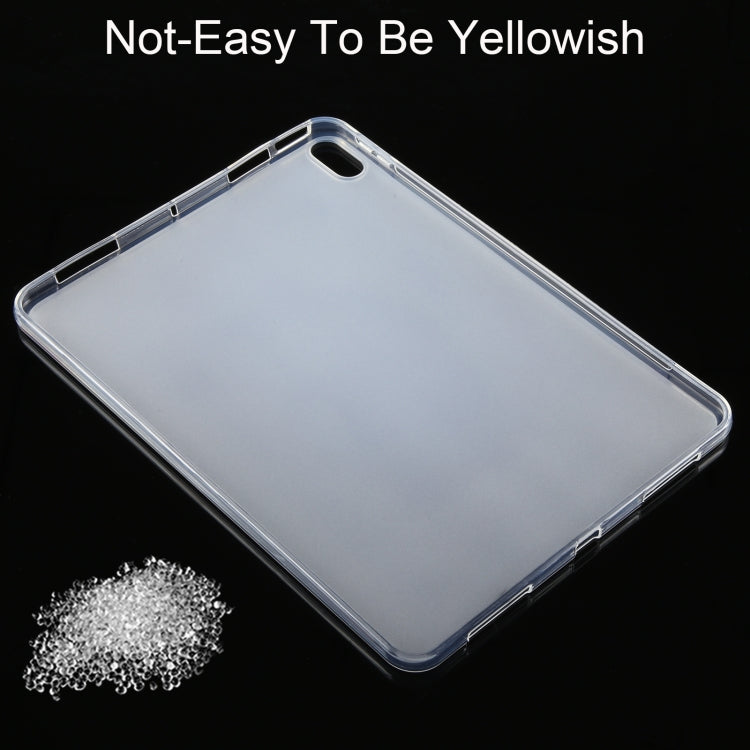 For iPad Air 11 2025 / 2024 / 5 / 4 0.75mm Shockproof Outside Glossy Inside Frosted TPU Tablet Case(Transparent) by bashfashion