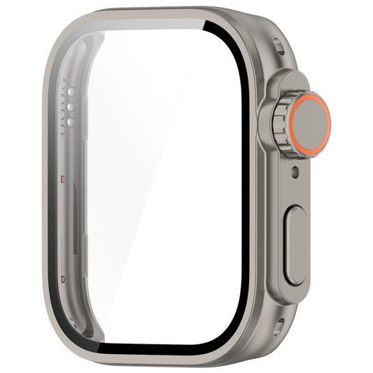 For Huawei Watch Fit3 PC + Tempered Glass Film Full Coverage Watch Protective Case(Titanium Color) by bashfashion