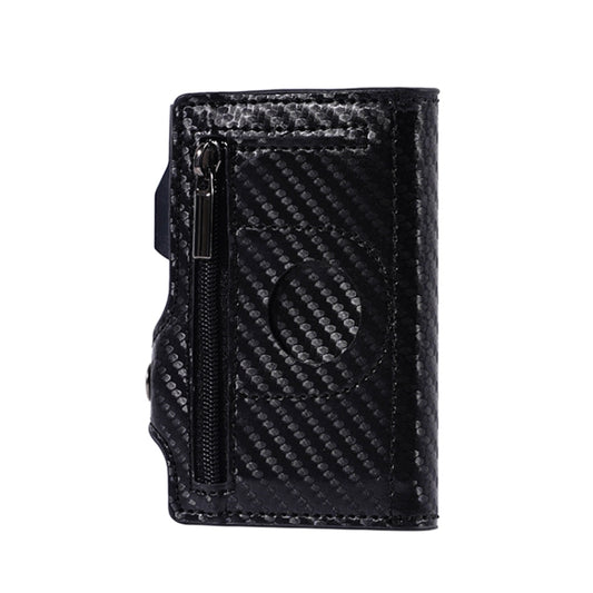 FY2404 RFID Anti-magnetic Double Ear Buckle PU Card Bag(Black) by bashfashion