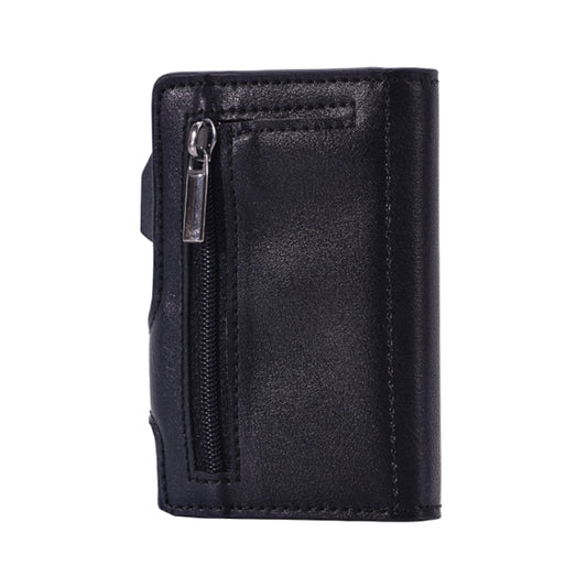 FY2405 RFID Anti-magnetic Crazy Horse Texture PU Card Bag(Black) by bashfashion