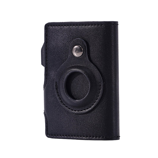 FY2405-B RFID Anti-magnetic Crazy Horse Texture PU Card Bag(Black) by bashfashion