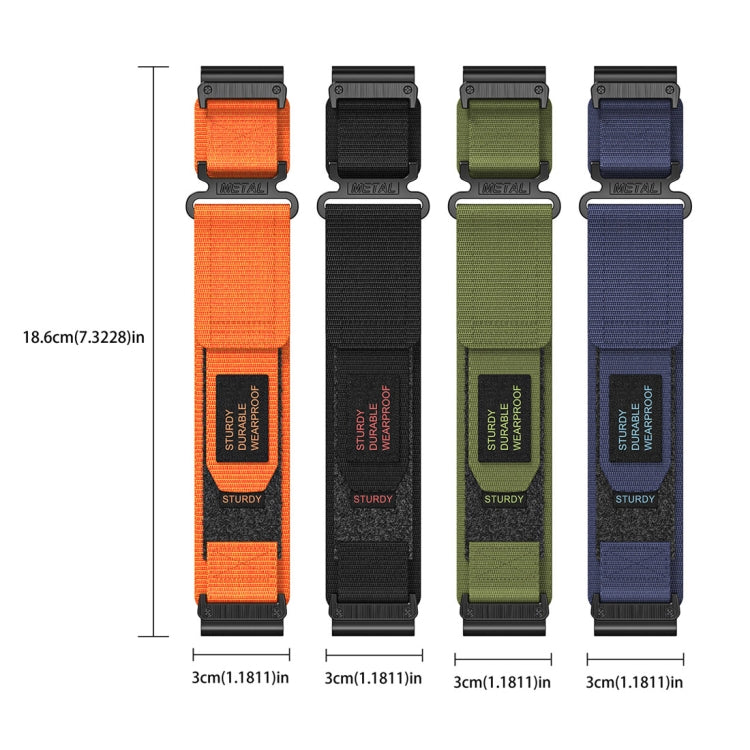 For Garmin MARQ Athlete Gen 2 22mm Two-Section Nylon Watch Band(Orange) by bashfashion