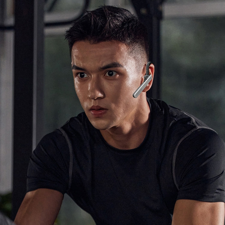 890 Ear-mounted ENC Noise Reduction Wireless Bluetooth Earphone(Silver) by bashfashion