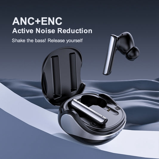 Langsdom TA03 ANC Active Noise Reduction Wireless Bluetooth Earphone(Black) by Langsdom