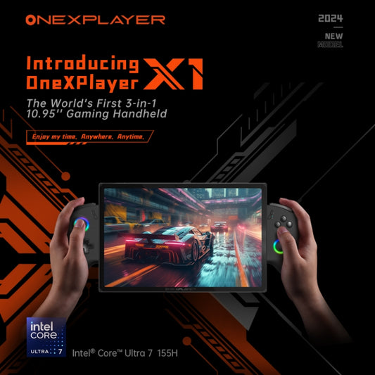 ONE-NETBOOK OneXPlayer X1 10.95 inch Handheld Game Console, 64GB+4TB, Windows 11 AMD Ryzen 7 8840U(Black) by ONE-NETBOOK