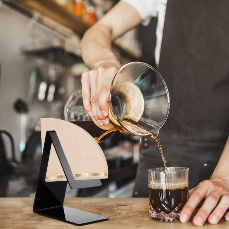 2pcs YX103 Acrylic Coffee Filter Holder(Black) by bashfashion