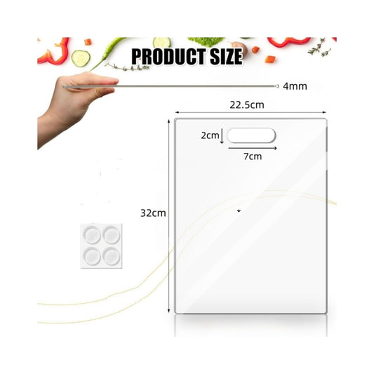 YX111 Acrylic Fruit Vegetable Cutting Board with Anti-slip Pad(Transparent) by bashfashion