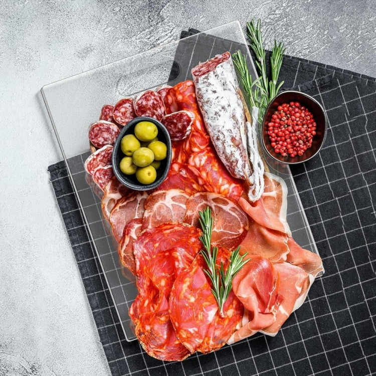 YX111 Acrylic Fruit Vegetable Cutting Board with Anti-slip Pad(Transparent) by bashfashion