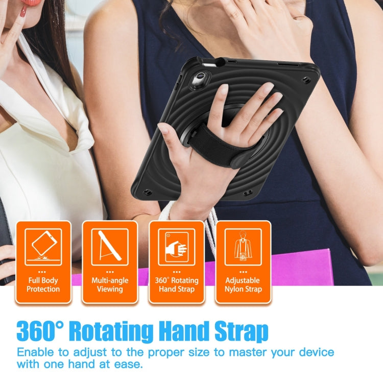 For iPad 2025 / 2022 Rotation Holder Silicone Hybrid PC Tablet Case(Black) by bashfashion