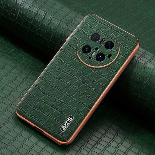 For Huawei Mate 70 Pro / 70 Pro+ AZNS Electroplated Frame Crocodile Texture Full Coverage Phone Case(Green) by AZNS