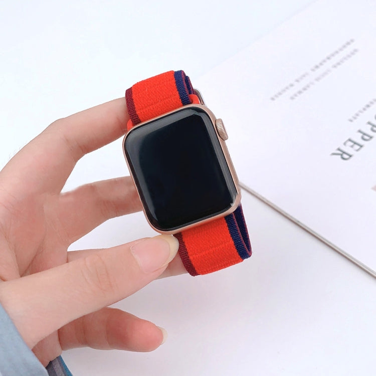 For Apple Watch Ultra 49mm Nylon Elastic Buckle Watch Band(Orange) by bashfashion