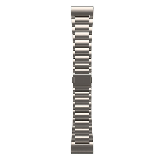 For Garmin Fenix 7 / Forerunner 965 22mm Three-Bead Magnetic Buckle Metal Quick Release Watch Band(Titanium) by bashfashion