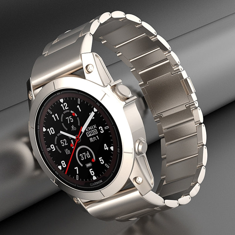 For Garmin Fenix 7 / Forerunner 965 22mm Three-Bead Magnetic Buckle Metal Quick Release Watch Band(Black) by bashfashion