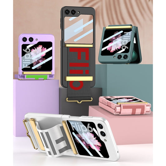 For Samsung Galaxy Z Flip6 / Flip7 FE GKK Integrated Ultra-thin Wristband Holder Phone Case(Green) by GKK